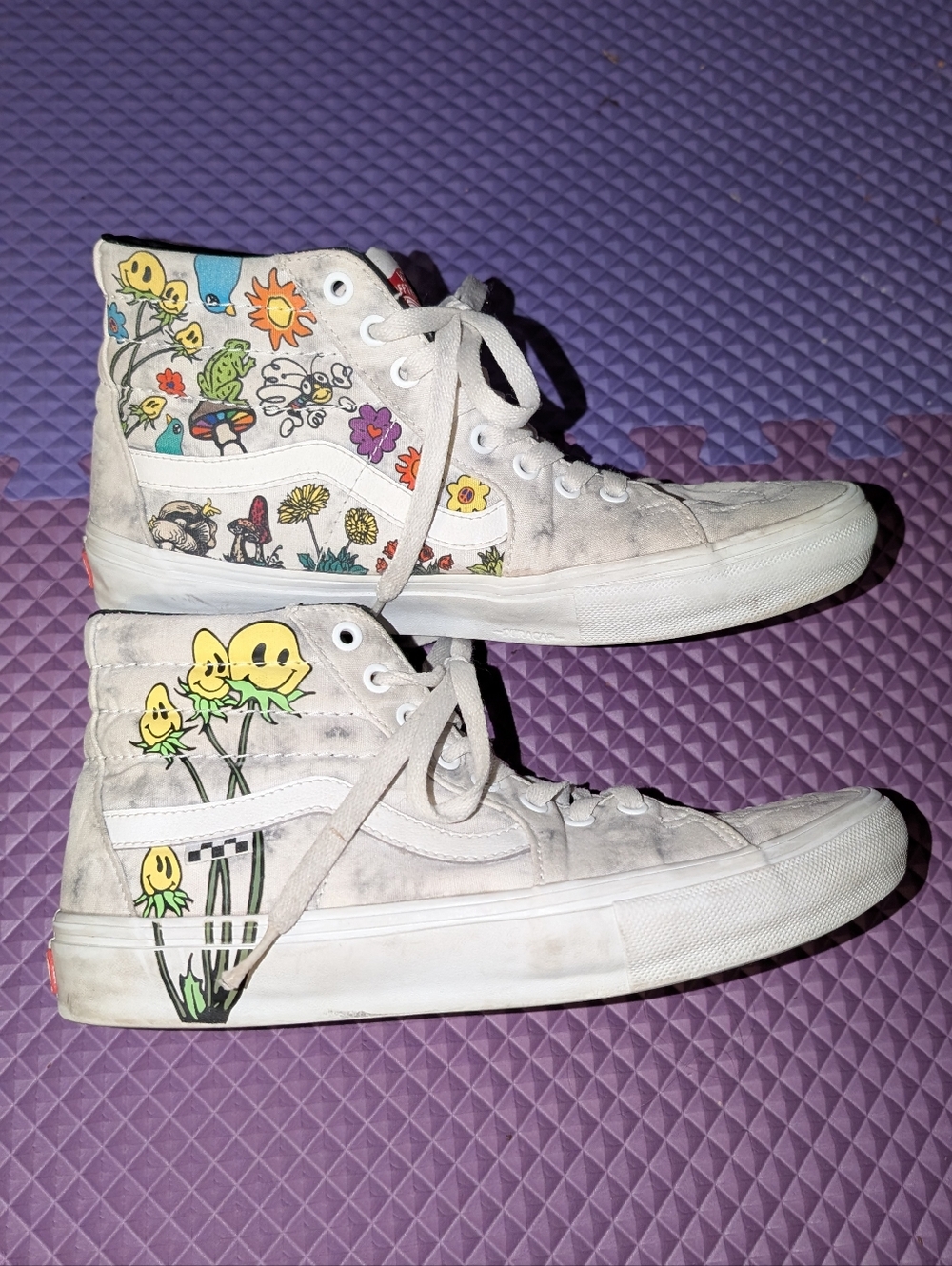 vans skate sk8 hi twisted positivity grey tie dye skate shoes